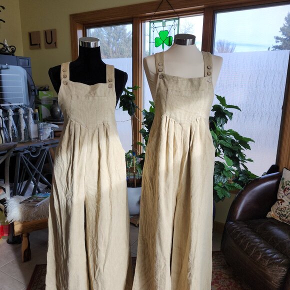 BiBi Pants - 25046&7.  NWT!!  BiBi Corduroy Overalls Beige Sz S  .